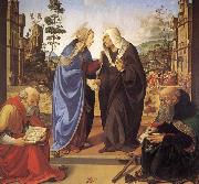 Piero di Cosimo Virgin Marie besokelse with St. Nicholas and St. Antonius France oil painting artist